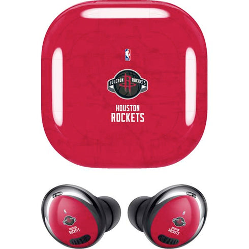 NBA Houston Rockets Distressed Galaxy Buds Pro Skin